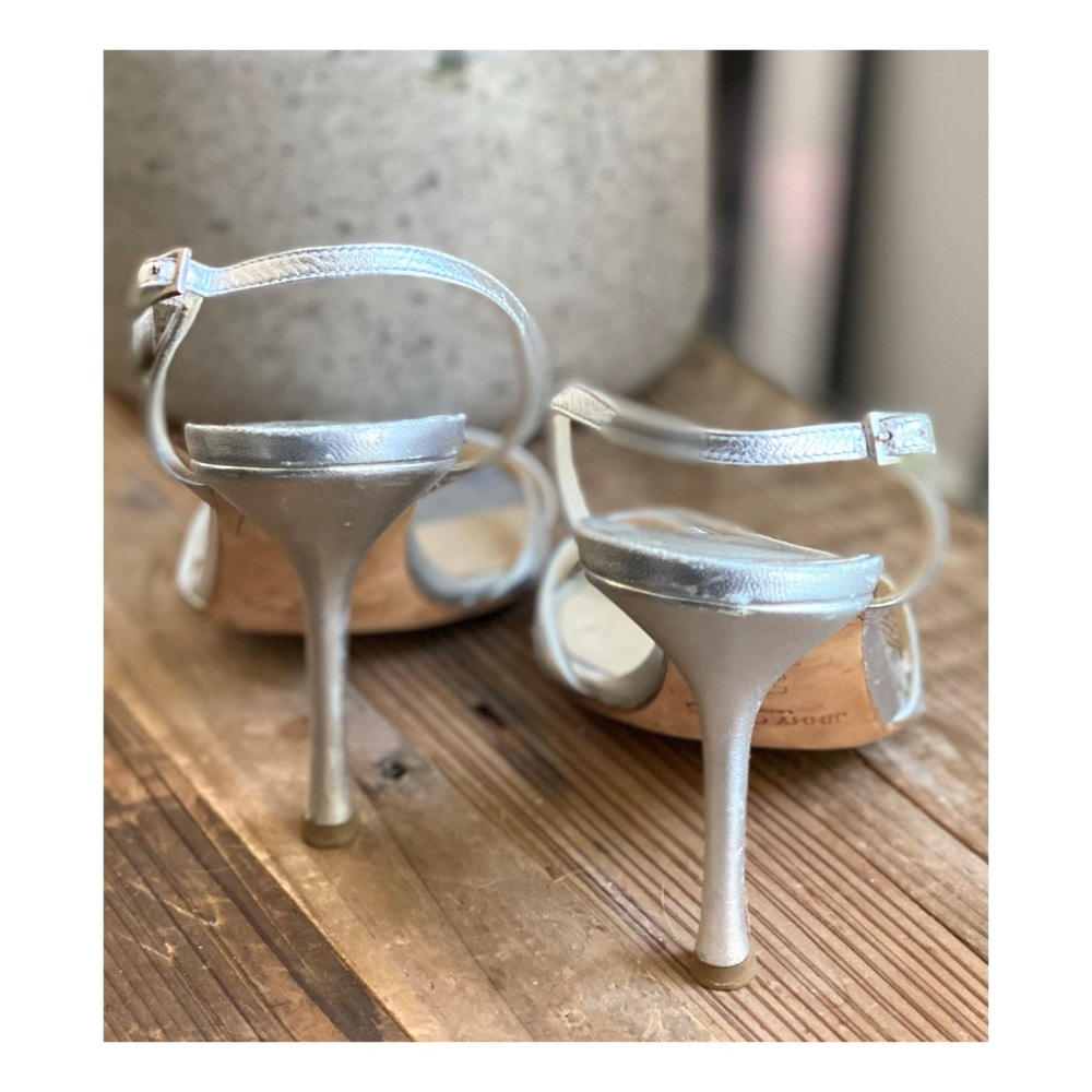 Jimmy Choo • Metallic Strappy Heels • Size 39 - Picture 3 of 8